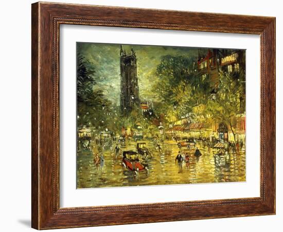 Parisian Street Scene-Konstantin A. Korovin-Framed Giclee Print