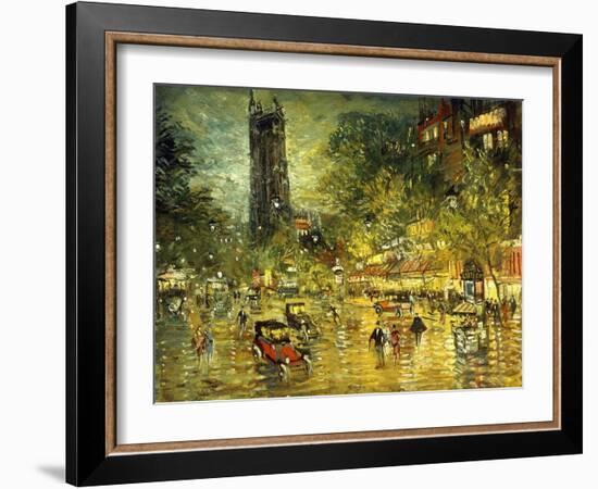 Parisian Street Scene-Konstantin A. Korovin-Framed Giclee Print