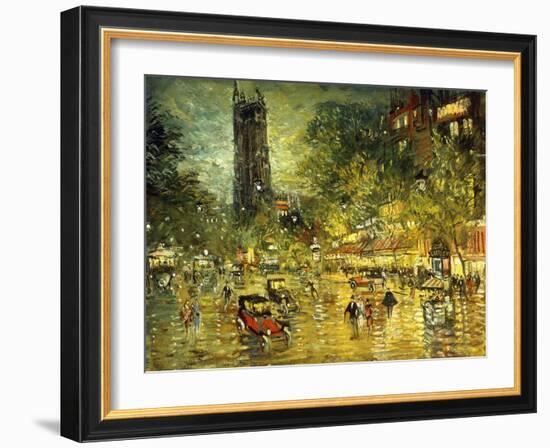 Parisian Street Scene-Konstantin A. Korovin-Framed Giclee Print