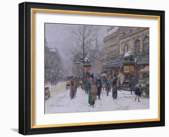 Parisian Street Scene-Eugene Galien-Laloue-Framed Giclee Print