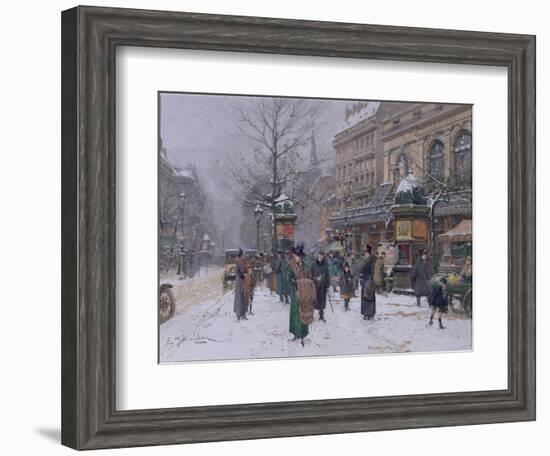 Parisian Street Scene-Eugene Galien-Laloue-Framed Giclee Print