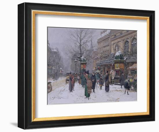 Parisian Street Scene-Eugene Galien-Laloue-Framed Giclee Print