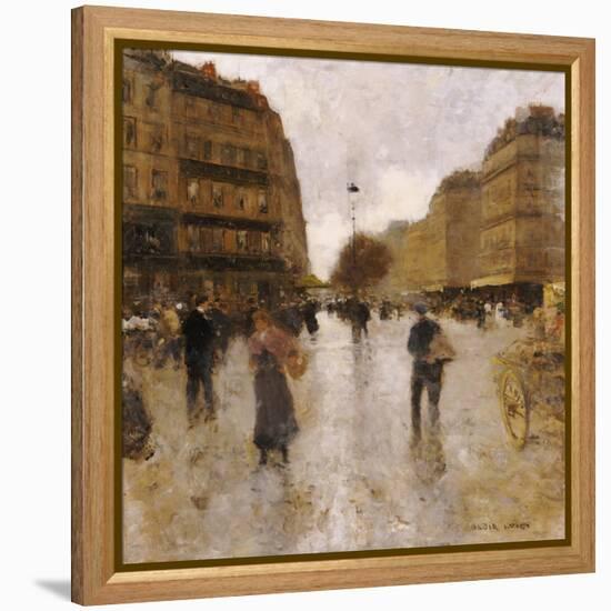 Parisian Street Scene-Luigi Loir-Framed Premier Image Canvas