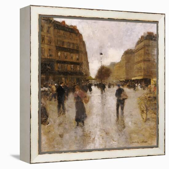 Parisian Street Scene-Luigi Loir-Framed Premier Image Canvas