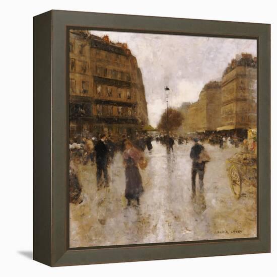 Parisian Street Scene-Luigi Loir-Framed Premier Image Canvas