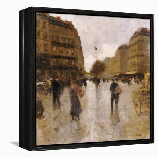 Parisian Street Scene-Luigi Loir-Framed Premier Image Canvas