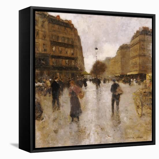Parisian Street Scene-Luigi Loir-Framed Premier Image Canvas