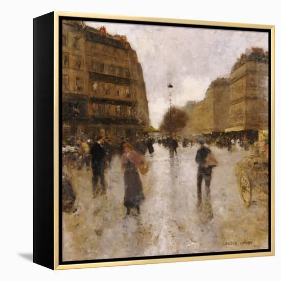 Parisian Street Scene-Luigi Loir-Framed Premier Image Canvas