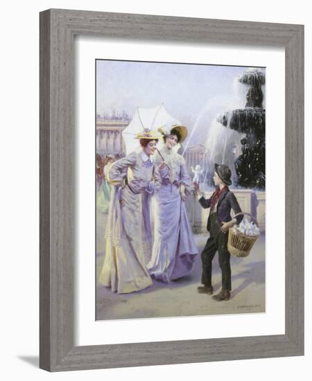 Parisian Street Urchin-Basile Lemeunier-Framed Giclee Print