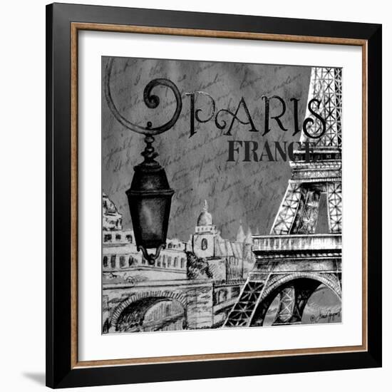 Parisian Wall Black I-Janice Gaynor-Framed Art Print