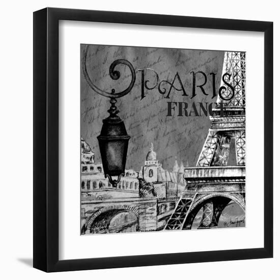 Parisian Wall Black I-Janice Gaynor-Framed Art Print