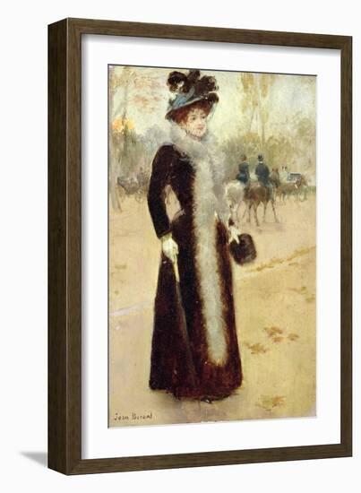 Parisian Woman in the Bois de Boulogne, c.1899-Jean Béraud-Framed Giclee Print