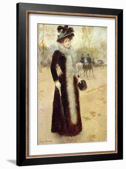 Parisian Woman in the Bois de Boulogne, c.1899-Jean Béraud-Framed Giclee Print
