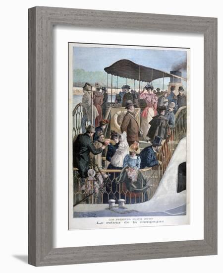 Parisians Returning from the Countryside by Boat, 1894-Weber-Framed Giclee Print