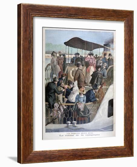 Parisians Returning from the Countryside by Boat, 1894-Weber-Framed Giclee Print