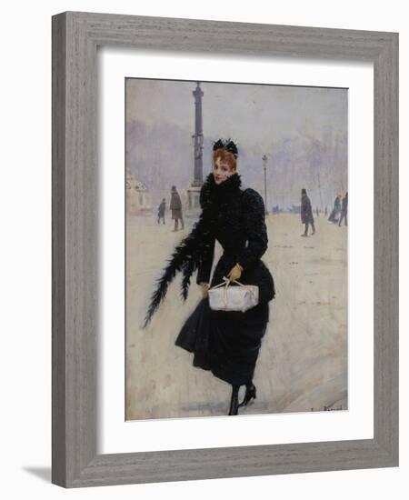 Parisienne, place de la Concorde-Jean Béraud-Framed Giclee Print