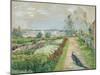 Park at lake Wannsee. (Flower garden with peacock). 1912-Max Slevogt-Mounted Giclee Print