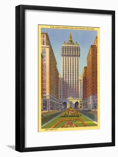 Park Avenue, New York Central Building, New York City-null-Framed Art Print