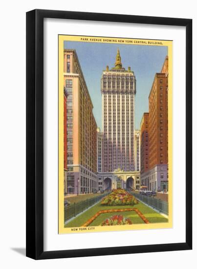 Park Avenue, New York Central Building, New York City-null-Framed Art Print