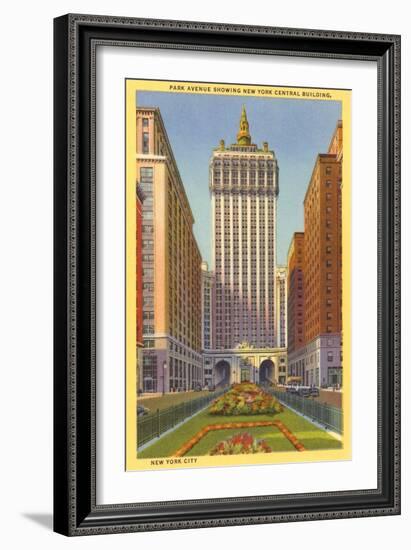 Park Avenue, New York Central Building, New York City-null-Framed Art Print