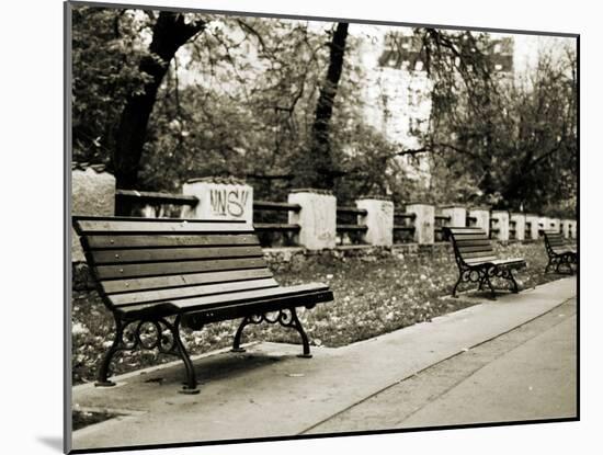 Park Benches-Katrin Adam-Mounted Photographic Print