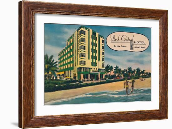 'Park Central Hotel - On the Ocean, Miami Beach', c1940s-Unknown-Framed Giclee Print