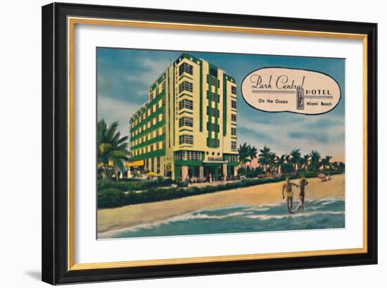 'Park Central Hotel - On the Ocean, Miami Beach', c1940s-Unknown-Framed Giclee Print