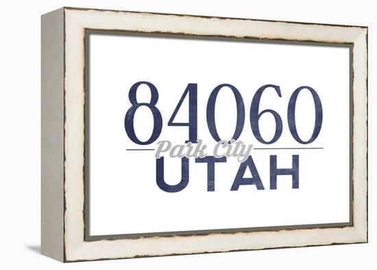 Park City, Utah - 84060 Zip Code (Blue)-Lantern Press-Framed Stretched Canvas