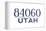 Park City, Utah - 84060 Zip Code (Blue)-Lantern Press-Framed Stretched Canvas