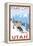 Park City, Utah - Downhill Skier-Lantern Press-Framed Stretched Canvas