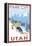 Park City, Utah - Downhill Skier-Lantern Press-Framed Stretched Canvas