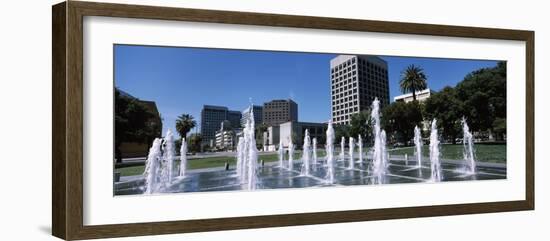 Park Fountain, Plaza De Cesar Chavez, Downtown San Jose, San Jose, Santa Clara County, California-null-Framed Photographic Print