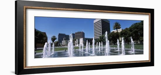 Park Fountain, Plaza De Cesar Chavez, Downtown San Jose, San Jose, Santa Clara County, California-null-Framed Photographic Print