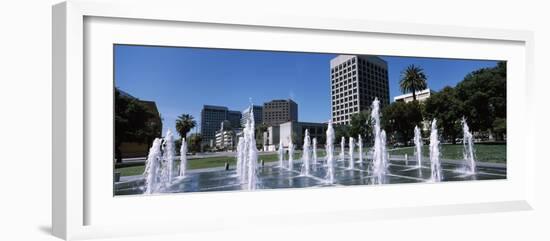 Park Fountain, Plaza De Cesar Chavez, Downtown San Jose, San Jose, Santa Clara County, California-null-Framed Photographic Print