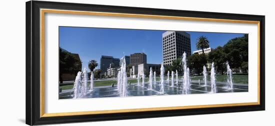 Park Fountain, Plaza De Cesar Chavez, Downtown San Jose, San Jose, Santa Clara County, California-null-Framed Photographic Print