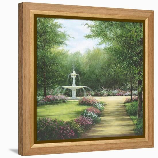 Park Fountain-Lene Alston Casey-Framed Stretched Canvas