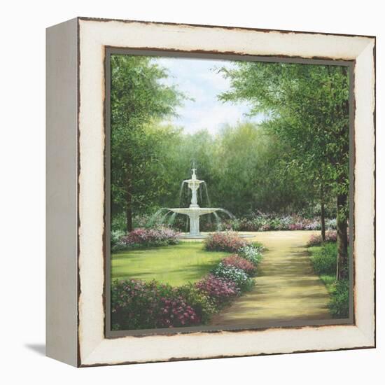 Park Fountain-Lene Alston Casey-Framed Stretched Canvas