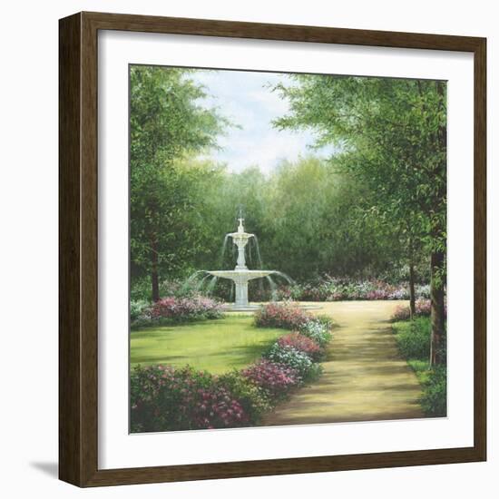 Park Fountain-Lene Alston Casey-Framed Art Print