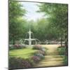 Park Fountain-Lene Alston Casey-Mounted Art Print