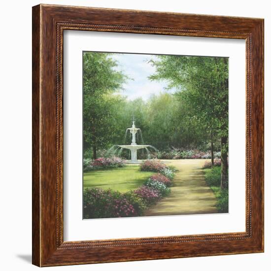 Park Fountain-Lene Alston Casey-Framed Art Print