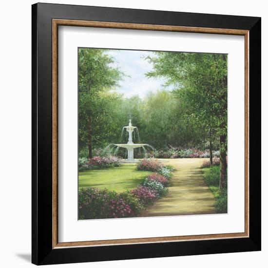 Park Fountain-Lene Alston Casey-Framed Art Print