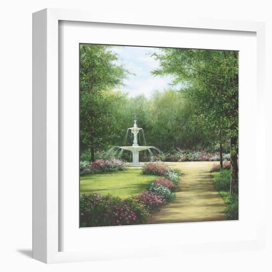 Park Fountain-Lene Alston Casey-Framed Art Print