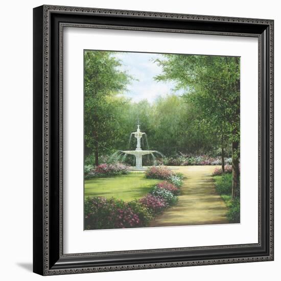 Park Fountain-Lene Alston Casey-Framed Art Print