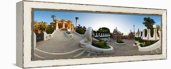Park Guell, Barcelona, Catalonia, Spain-null-Framed Stretched Canvas