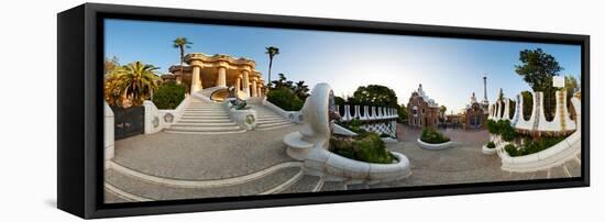 Park Guell, Barcelona, Catalonia, Spain-null-Framed Stretched Canvas