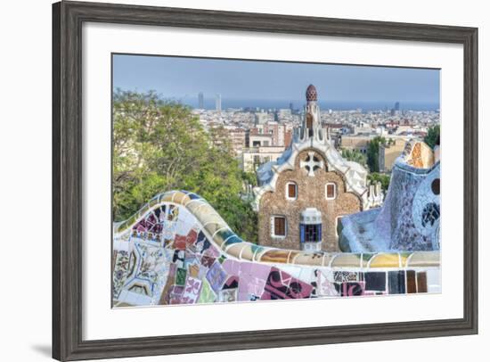 Park Guell Terrace, Barcelona, Spain-Rob Tilley-Framed Photographic Print