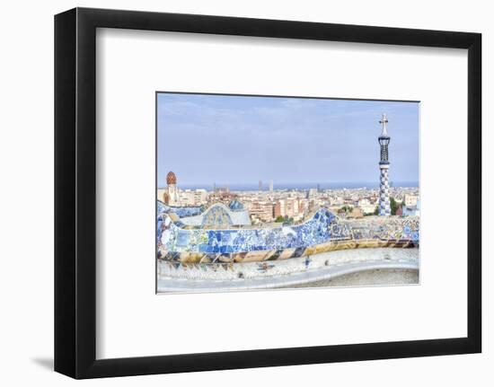 Park Guell Terrace, Barcelona, Spain-Rob Tilley-Framed Photographic Print