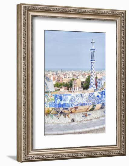 Park Guell Terrace, Barcelona, Spain-Rob Tilley-Framed Photographic Print