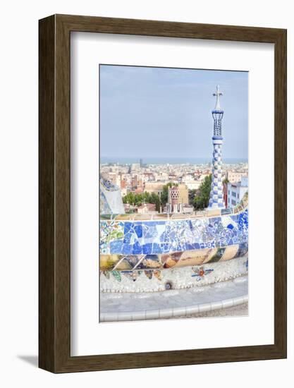 Park Guell Terrace, Barcelona, Spain-Rob Tilley-Framed Photographic Print