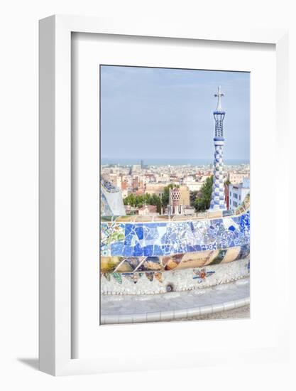 Park Guell Terrace, Barcelona, Spain-Rob Tilley-Framed Photographic Print